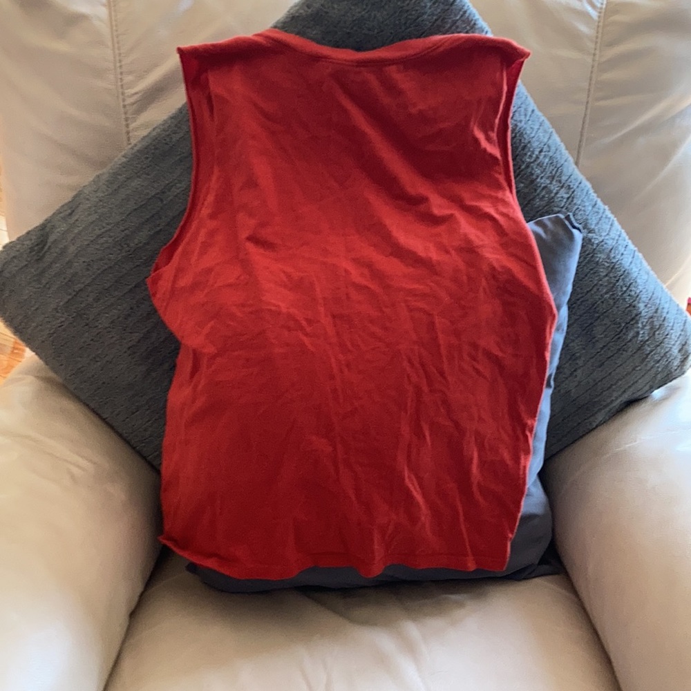 Forever 21 orange L sleeveless top with tie detail - Picture 3 of 4